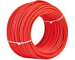 V-TAC PV-kabel 4 mm² - Accessoires voor zonnepanelen - 100M/rol - Rood