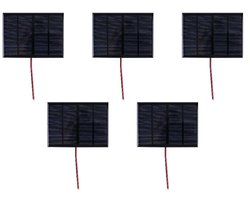 Vedder House - Draagbare zonnepanelen - Set van 5 - Powerbank - Noodpakket - 12V - Mini zonnepaneel