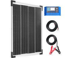 VH Supplies® Zonnepanelen Compleet Pakket - Draagbaar Zonnepaneel - Zonnepanelen Set - 20W - 12V