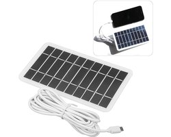 Vitdipy - Zonnepaneel - USB Zonnepaneel 14x20cm - 5V - 5W - Powerbank - Voor Kamperen, Noodpakket & Buitenavonturen - Compatibel met telefoons