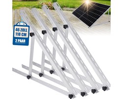 WARMFAY Beugel voor zonnepaneelverhoging tot 118 cm plat dak PV-zonnepaneel