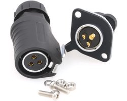 Waterdichte stekker voor paneelmontage - 3-polige zonnepaneeladapter