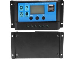 Zonne-laadregelaar 12V 24V, 60A met Dubbele USB en LCD-display voor Zonnepanelen