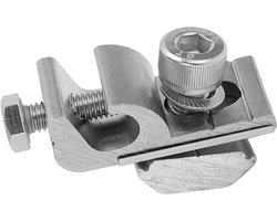 Zonne-montagesysteem Aardingsklem 10 stuks - Zonnepaneel Fotovoltaïsche Grondklem met Inlegoog - Blote Draad en Pijp .