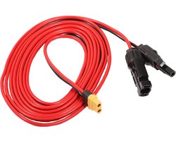 Zonne-oplaadkabel Zonne-energiekabel 0,6 m/3 m, zonne-energiestekker naar XT60-stekker Zonnepaneeladapterkabel, voor EF Delta 2 en River Pro MAX Powerstation 757 Power Plant Zonnegeneratoren (3 m)