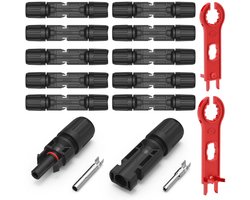 Zonneconnectoren Mannelijke & Vrouwelijke Aansluitingen voor Zonnepanelen IP67 - Geschikt voor 4mm² & 6mm² Zonnekabels