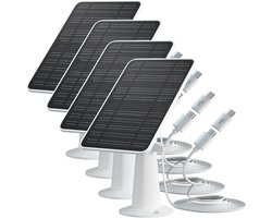 Zonnepaneel 5V 4W met Micro-USB & Type-C voor Draadloze Beveiligingscamera's, IP65 Waterdicht