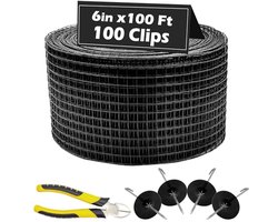 Zonnepaneel 6 inch x 100 meter met anti-roest vogel- en beestje bescherming, inclusief 100 bevestigingsclips