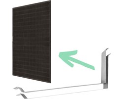 Zonnepaneel Beugel voor 1 Paneel - Aluminium Zonnepaneel Frame - Zonnepaneel Beugel voor Plat Dak - Eenvoudig te monteren - Landscape Opstelling - Geschikt voor bijna alle Zonnepanelen