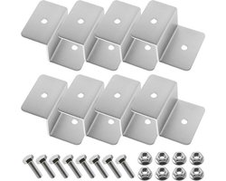 Zonnepaneel Bevestiging Montagebeugels Sets - Aluminium - Voor Camper Caravans - Inclusief Z Type Beugel Met Moeren & Bouten .