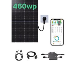 Zonnepaneel met Stekker om Stroomkosten te Verlagen - 460Wp paneel - 400W Micro Omvormer - Plug & Play