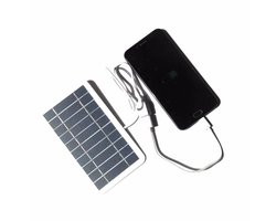 Zonnepaneel met USB-aansluiting voor mobiele telefoons - 5W Oplader voor Outdoor Activiteiten