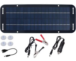 Zonnepaneel - Opvouwbaar zonnepaneel - Zonnecellen Oplaadbatterij - 12V - 6W - USB - IP65 Waterdicht - Zonnepanelen voor buiten - voor Alle Soorten Voertuigen
