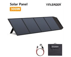 Zonnepaneel – Solar Panel – Opvouwbaar Paneel – Draagbaar Zonnepaneel – Monokristallijn Zonnepaneel – 300W Vermogen – Hoog Rendement 22,5%