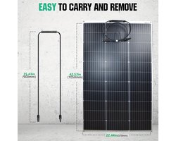 Zonnepaneel – Solar Panel – Zonnesysteem – Zonne-energiepaneel – Monokristallijn Paneel – 2x 125W 18V – Flexibel & Weerbestendig – Eenvoudige Installatie