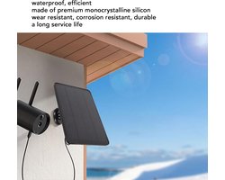Zonnepaneel voor Buiten - Efficiënte Oplader voor Beveiligingscamera's met 360 Graden Rotatie