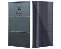 Zonnepaneel - Waterdicht - Flexibel zonnepaneel - Fotovoltaïsch paneel - Voor thuis, boot, camping, camper - 150w Alleen paneel - Zwart - Monokristallijn silicium