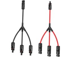 Zonnepaneel Y-stekker voor fotovoltaïsche connectoren - IP67 Waterdicht, Compatibel met 2,5 mm² tot 6 mm² kabels