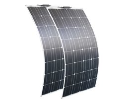 Zonnepaneel - Zonnepanelen - Monokristallijne - Flexibel - Buigzaam - Waterdicht - Lichtgewicht - 200W - 2stuk - voor Dak - Boot - Caravan - Off Grid Systeem