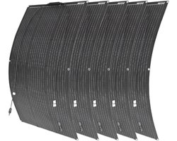 Zonnepaneel - Zonnepanelen - Monokristallijne Solar Kit - Flexibel - Caravan - RV of Tuin - ETFE - Buigzaam - Waterdicht - Lichtgewicht - 500W - 5 Stuks - voor Boot - Camper