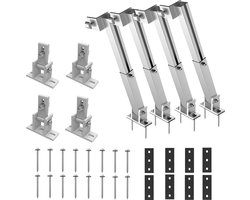 Zonnepaneelhouder voor Plat Dak, Verstelbare Bevestiging voor PV-Modules, Stevige Aluminium Constructie, Eenvoudige Installatie, Ideaal voor Balkon en Dak