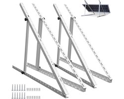 Zonnepaneelhouders - 4 Stuks - Instelbare Aluminium Bevestigingsset voor Balkonkrachtcentrale