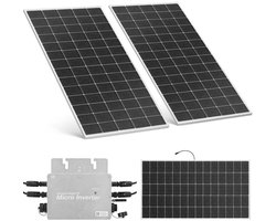 Zonnepanelen – Balkonpanelen – Solar Panelen – Zonne-energie Set – Photovoltaïsch – 600W Vermogen – IP65 Weerbestendig – Micro-omvormer Ingebouwd