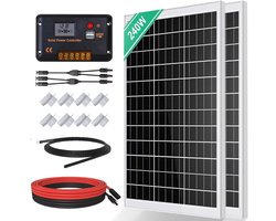 Zonnepanelen Compleet Pakket - Plug & Play met Stekker - Zonnepaneel Plat Dak - 240W