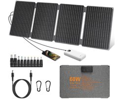 Zonnepanelen Compleet Pakket - Plug & Play met Stekker - Zonnepaneel Plat Dak - 60W