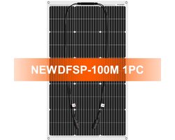 Zonnepanelen - Monokristallijne Zonnepaneel - Draagbaar Zonnepaneel - Flexibele - 100W - 18V - Waterdichte Monokristallijne Zonnepaneel Camping RV Thuis Opladen 12V