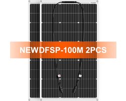 Zonnepanelen - Monokristallijne Zonnepaneel - Draagbaar Zonnepaneel - Flexibele - 200W - 18V - Waterdichte Monokristallijne Zonnepaneel Camping RV Thuis Opladen 12V