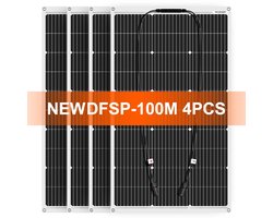 Zonnepanelen - Monokristallijne Zonnepaneel - Draagbaar Zonnepaneel - Flexibele - 400W - 18V - Waterdichte Monokristallijne Zonnepaneel Camping RV Thuis Opladen 12V