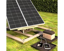 Zonnepanelen Set – Solar Panel – Zonnepaneel – Photovoltaïsch Paneel – Zonne-energielamp – 2x120W 240W Totaal – Monokristallijn – Hoge Efficiëntie – Glasbescherming – MC4 Connectoren – 21,5V Voor 12V/24V Systemen