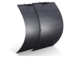 Zonnepanelen - Zonnepaneel - Flexibel - Solar Panel - 2x100W - Mobiele Zonne-energie Oplader - Monokristallijn - Draagbare Zonne-energie Set - Waterdicht IP68 – Voor Balkon, Caravan &amp; Camping