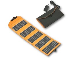 Zylo® Draagbaar Zonnepaneel - Solar Charger - Opvouwbaar Zonnepaneel - 10w - 56x19x10cm - Oranje