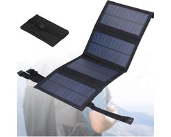 Zylo® Draagbaar Zonnepaneel - Solar Charger - Opvouwbaar Zonnepaneel - 20w - 20x15x4cm - Zwart
