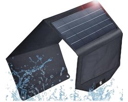 Zylo® Draagbaar Zonnepaneel - Solar Charger - Opvouwbaar Zonnepaneel - 40w - 43x19x43cm - Zwart