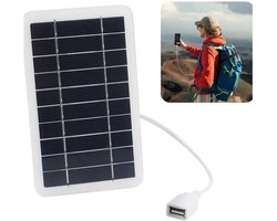 Zylo® Draagbaar Zonnepaneel - Solar Charger - Opvouwbaar Zonnepaneel - 6w - 18x15x2cm - Wit