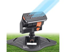 16 sproeiers voor tuinirrigatie met 4 modi en automatisch zwenken, vierkante sproeier met snelaansluiting en grote basis voor tuin en gazon