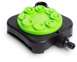 8-In-1 Tuinsproeier Met Grondpin – Tuin Irrigatie & Bewateringssysteem – Verstelbare Sproeikop Met 8 Sproeistanden – Gazon- En Plantensproeier Voor 1/2 En 3/4 Inch Tuinslang – Tuinbewatering Accessoire - 1 Stuks [11673]