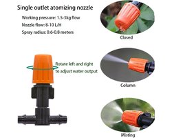 All4You - Druppelirrigatiesproeierset voor bloembedden, groentetuinen en gazon - 50 stuks