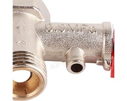 All4You - Veiligheidsventiel 1/2" messing vernikkeld voor boilers - Drukregelaar 0,9 MPa - Waterdrukventiel.