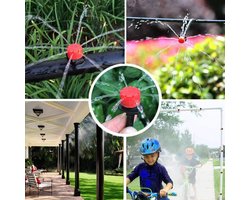 Allecta - Irrigatieset 15m x 2 stuks voor tuinirrigatie en druppelirrigatie met automatische sproeier.