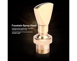 Allecta - Messing fonteinsproeier voor vijver en tuin met verstelbare sproeikop