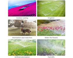 Allecta - Micro Spray Verstelbare Flow Irrigatie Druppels met Sprinkler Mister Heads - Tuin Drip Kit (Groen)