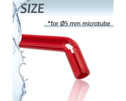 Allecta - Set van 30 gebogen haringen voor micro-irrigatieslang Ø5 mm - druppelirrigatiesysteem - automatische tuinirrigatie - kunststof - rood.