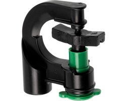 Allecta - Set van 5 micro-irrigatiesproeiers voor efficiënte tuinbesproeiing met 90 liter/uur debiet. Drukbestendigheid tot 2 bar. Groene kunststof sproeiers.