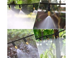 Allecta - Verstelbare Messing Mist Spray Verstuivers - Tuinirrigatie Kit met Koperen Nozzles