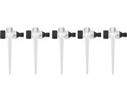 Allecto- Gazonsproeiers - Irrigatie - Zinklegering - Metaal - Waterdoorlaat - 5 stuks - 1/2 inch binnendraad - Geschikt voor buiten - Groen