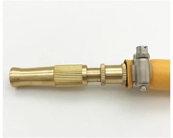 Allecto- Hogedrukreiniger - Slangmondstuk - Verstelbare watersproeier - Massief messing fittingen - Tuinslangmondstuk - Watersproeier auto - Tuin - Geel.Choi - - van sproeier tot straal.